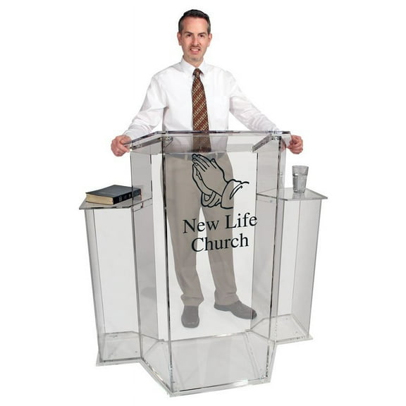 Kingdom Personalized Distinguished Regal Pulpit- 3 Piece Large Lectern - The Perfect Podium for Any Business