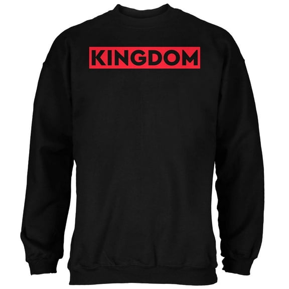 Kingdom Red Text Black Mens Sweatshirt