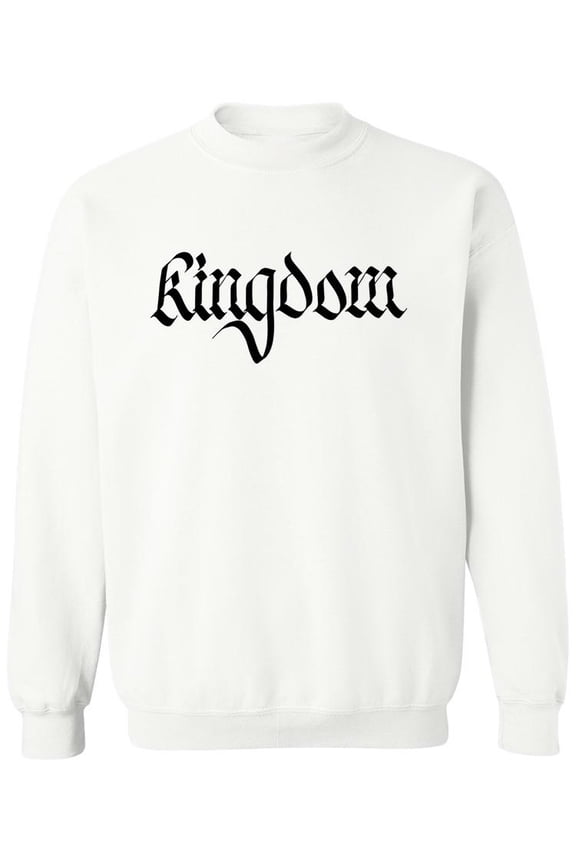 Kingdom Sign Sweatshirt Men - Men Sweatshirt, White, Large