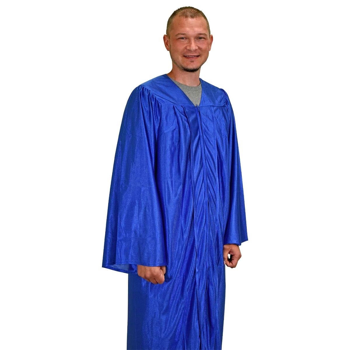 Kingdom Unisex Shiny Choir Robe, 100% Polyester with Hidden Zipper ...