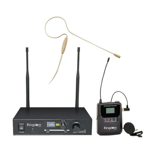 Kingdom Wireless Multi-Channel Mic System with Beltpack, Lapel and Pro Earworn - Crystal-Clear Sound for Any Event