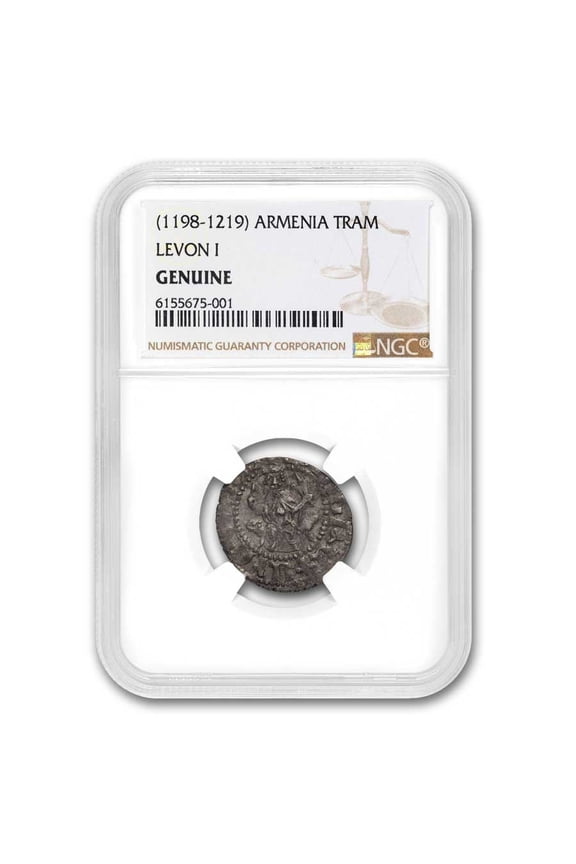 Kingdom of Armenia Silver Tram Levon I (1198-1219 AD) NGC