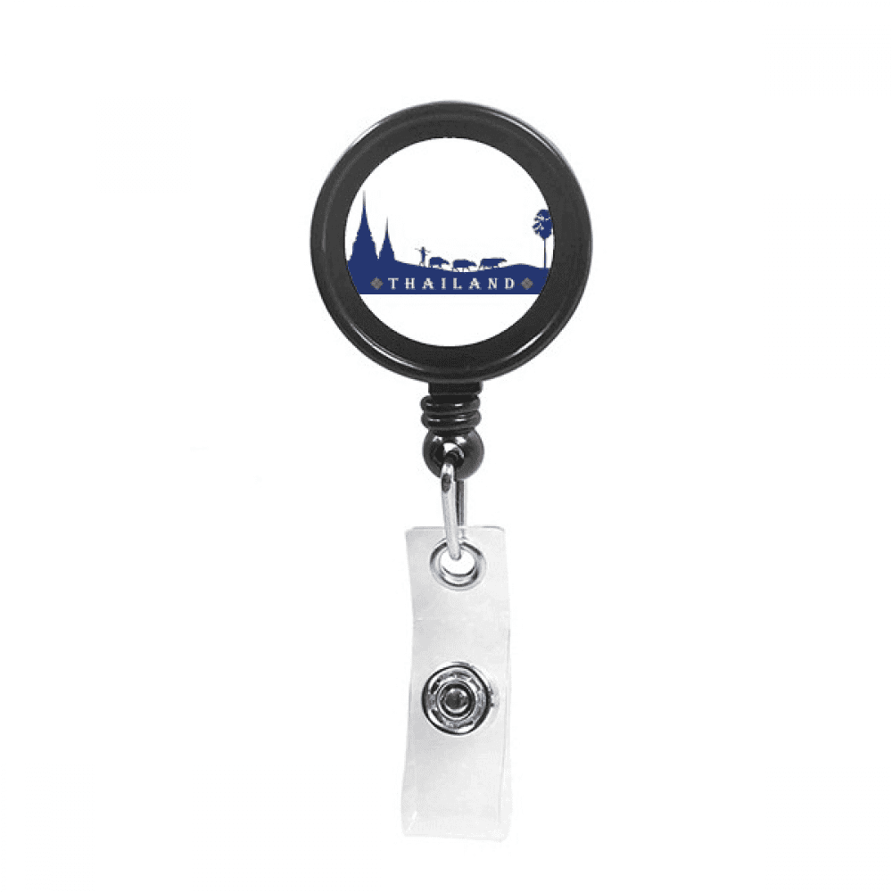 Kingdom of Thailand  Culture Retractable Keychain Badge Holder ID Badge
