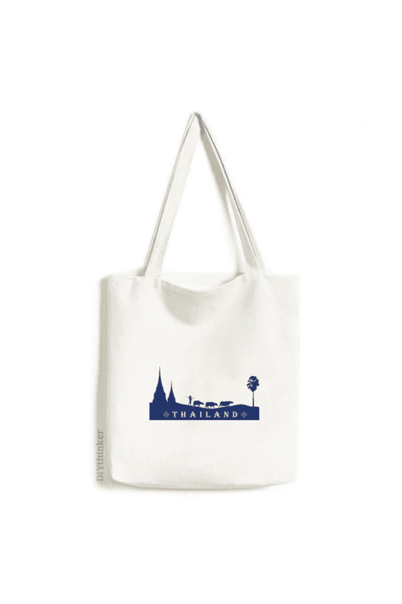 Kingdom of Thailand Culture Tote Canvas Bag Shopping Satchel Casual Handbag