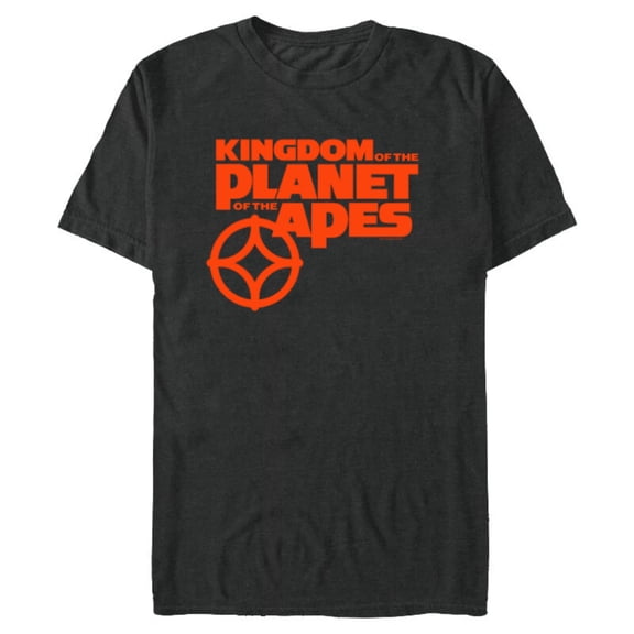 Kingdom of the Planet of the Apes Logo & Caesar Unity Symbol- Short Sleeve Blended T-Shirt for Adults - Customized-Dark Heather