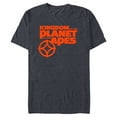 thumbnail image 1 of Kingdom of the Planet of the Apes Logo & Caesar Unity Symbol- Short Sleeve Blended T-Shirt for Adults - Customized-Navy Heather, 1 of 5