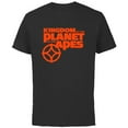 thumbnail image 1 of Kingdom of the Planet of the Apes Logo & Caesar Unity Symbol- Short Sleeve Cotton T-Shirt for Adults - Customized-Black, 1 of 5