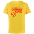 thumbnail image 1 of Kingdom of the Planet of the Apes Logo & Caesar Unity Symbol- Short Sleeve Cotton T-Shirt for Adults - Customized-Yellow, 1 of 5