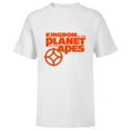 thumbnail image 1 of Kingdom of the Planet of the Apes Logo & Caesar Unity Symbol- Short Sleeve T-Shirt for Kids - Customized-White, 1 of 5