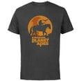 thumbnail image 1 of Kingdom of the Planet of the Apes Logo and Noa with Eagle- Short Sleeve Cotton T-Shirt for Adults - Customized-Charcoal, 1 of 5
