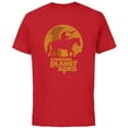 thumbnail image 1 of Kingdom of the Planet of the Apes Logo and Noa with Eagle- Short Sleeve Cotton T-Shirt for Adults - Customized-Red, 1 of 5