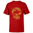 thumbnail image 1 of Kingdom of the Planet of the Apes Logo and Noa with Eagle- Short Sleeve T-Shirt for Kids - Customized-Red, 1 of 5