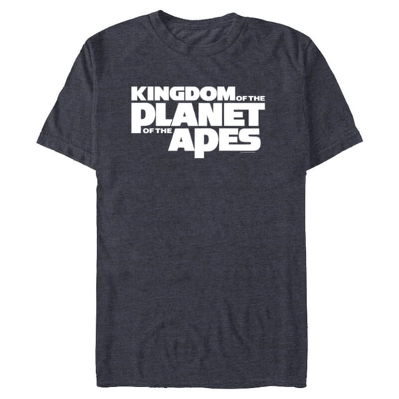 Kingdom of the Planet of the Apes Official Movie Title Logo - Short Sleeve Blended T-Shirt for Adults - Customized-Navy Heather