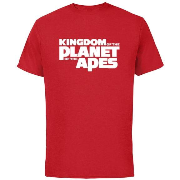 Kingdom of the Planet of the Apes Official Movie Title Logo - Short Sleeve Cotton T-Shirt for Adults - Customized-Red