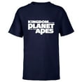 thumbnail image 1 of Kingdom of the Planet of the Apes Official Movie Title Logo - Short Sleeve T-Shirt for Kids - Customized-Navy, 1 of 5