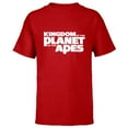 thumbnail image 1 of Kingdom of the Planet of the Apes Official Movie Title Logo - Short Sleeve T-Shirt for Kids - Customized-Red, 1 of 5