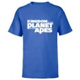 thumbnail image 1 of Kingdom of the Planet of the Apes Official Movie Title Logo - Short Sleeve T-Shirt for Kids - Customized-Royal, 1 of 5