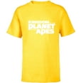 thumbnail image 1 of Kingdom of the Planet of the Apes Official Movie Title Logo - Short Sleeve T-Shirt for Kids - Customized-Yellow, 1 of 5