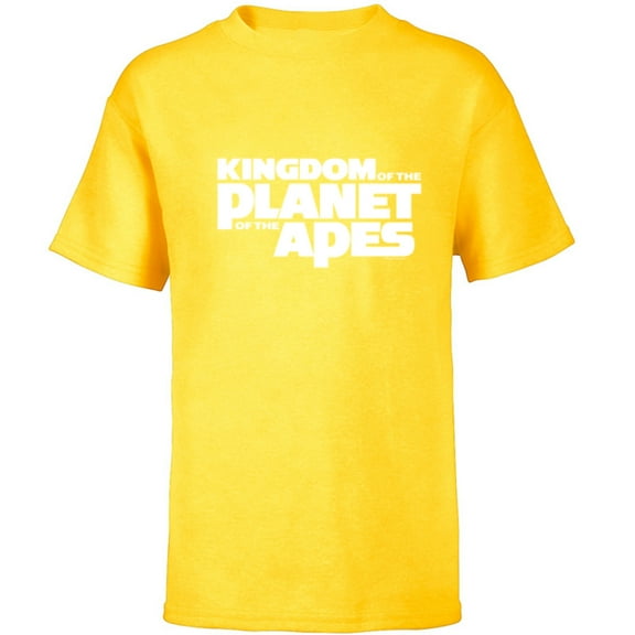 Kingdom of the Planet of the Apes Official Movie Title Logo - Short Sleeve T-Shirt for Kids - Customized-Yellow