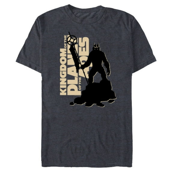 Kingdom of the Planet of the Apes Proximus Caesar with Logo- Short Sleeve Blended T-Shirt for Adults - Customized-Navy Heather