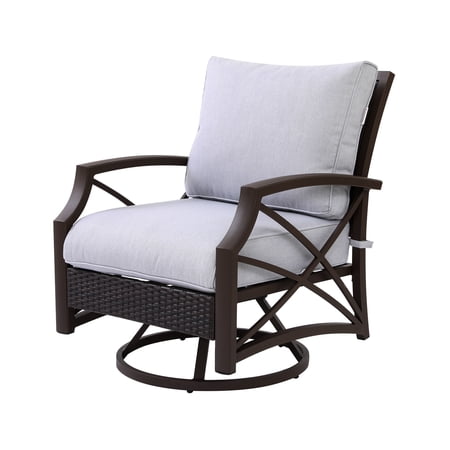 Kinger Home 1-Piece Brown Swivel Chair Set, Grey