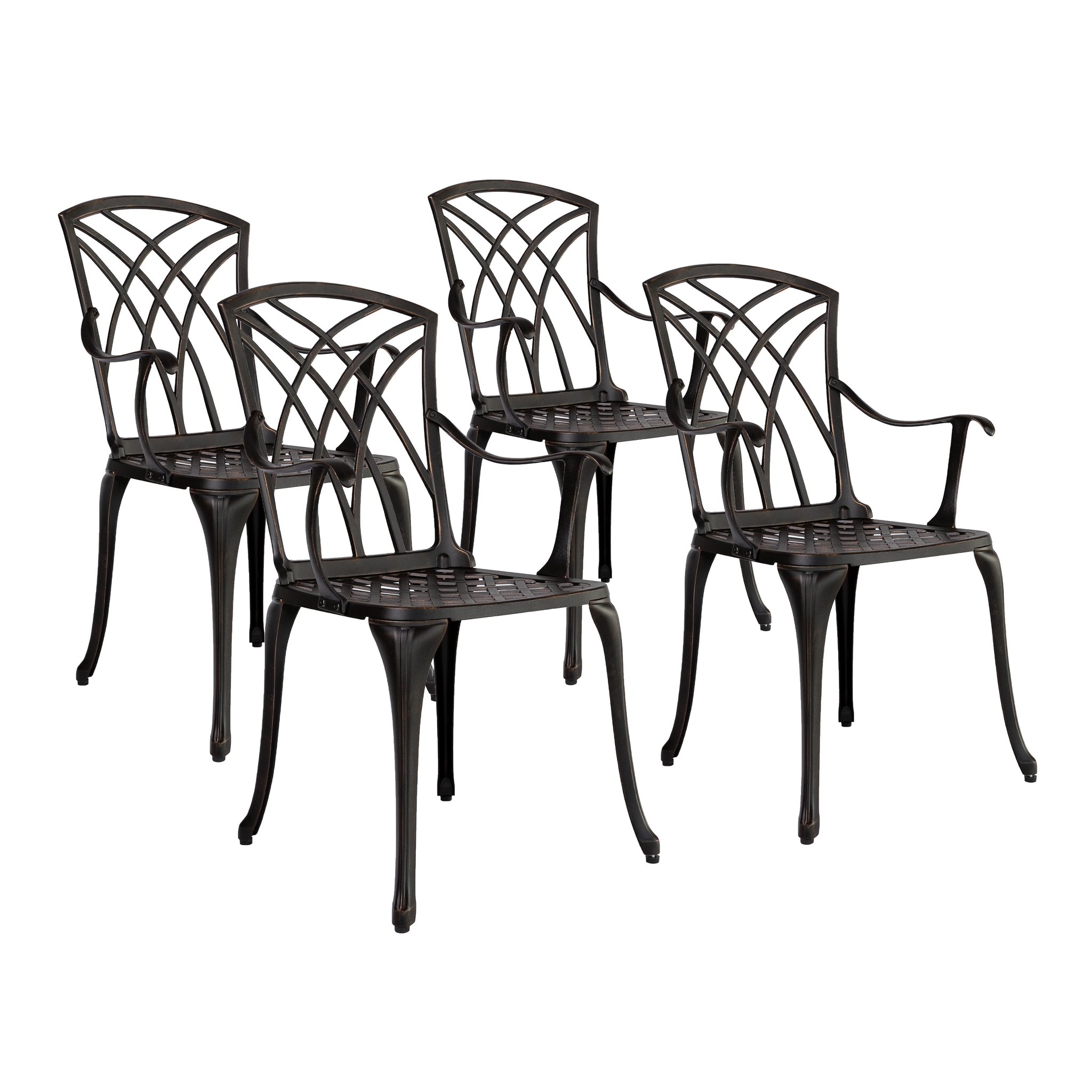 Better Homes & Gardens Camrose Farmhouse Mix and Match SlatBack Stacking Dining Chairs, Set of