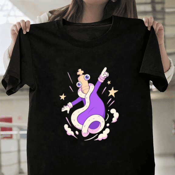 Kinger The Retro Digital Circus Design Chess King Animation Fan Unisex T-Shirt, up to size 3XL.