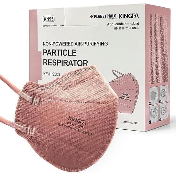 Kingfa KN95 Face Mask, 5 Ply, 10 count, Pink - Walmart.com
