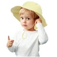 thumbnail image 1 of Kingfansion Cotton Baby Sun Hat with UV Protection, Lightweight Breathable Bucket Cap for 0-6 Months Toddler, Foldable Outdoor Sunscreen Hat for Beach and Travel, 1 of 6