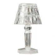 Kingfansion Crystal Table Lamp Touch Control Crystal Rose Lamp, Acrylic Cordless Table Lamp Small Lamp for Room Bedroom, crylic Modern Style Crystal Bedside Lamp,Wireless Night Light, A