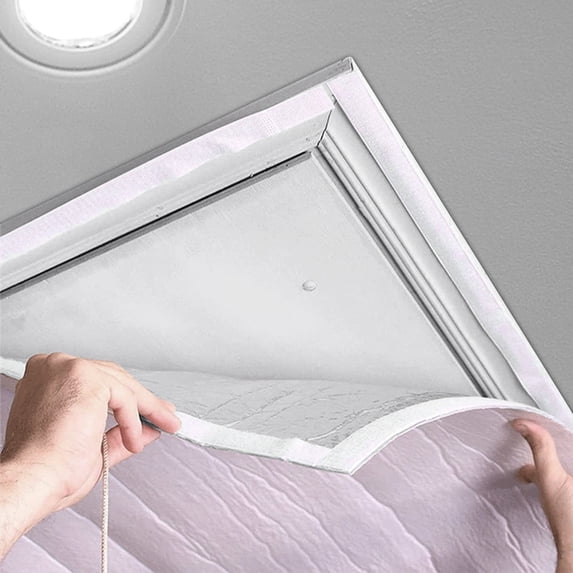 Kingfansion Home Attic Vent Protector, Attic Ceiling Insulated Shutter Covers Attic Door Insulated Covers Attic Fan Covers Insulation Seal Covers (129x95cm)