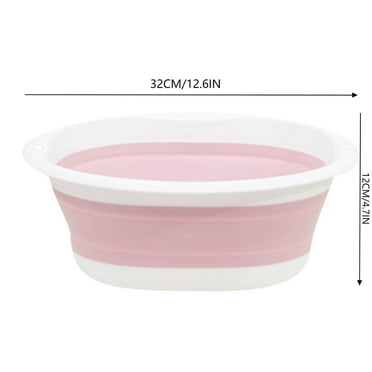 Kingfansion Plastic Face Wash Basin Bowl Baby, Bathroom Wash Basin, Collapsible Silicone Wash Basin, Multipurpose Foldable Washbasin Lightweight Portable Basin, Basin For Camping Sink And Rv Sinks