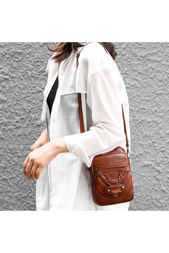 Under $4 Price Drop Alert Retro Shoulder Mini Slanting Crossbody Bag, Over The Shoulder Wallets for Women Brown, Women Wallets And Card Organizer, Multi Compartment Screen Cell Phone Pouch, Coin Purse