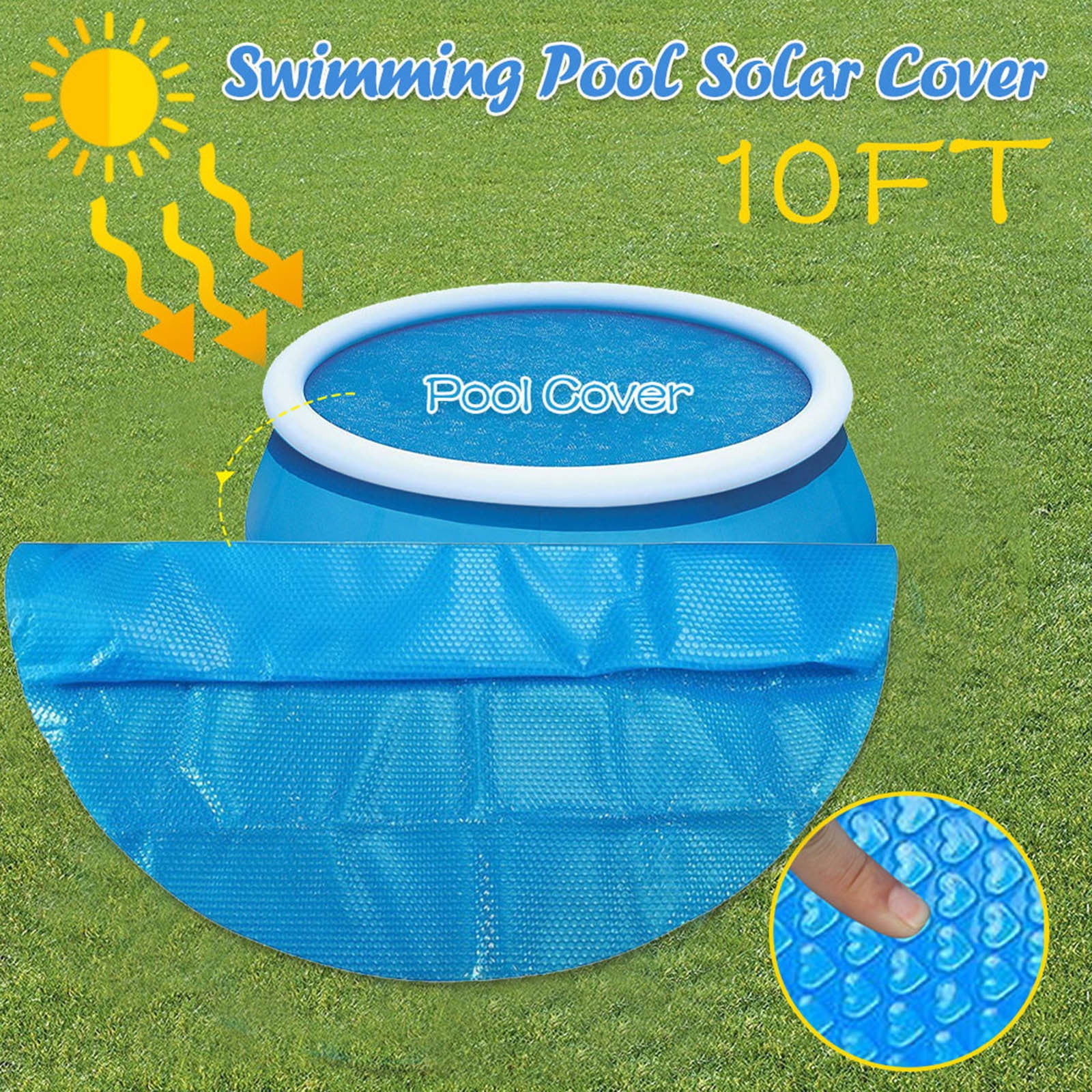 Kingfansion Round Pool Cover 10 Ft Clearance!, 10 Ft Pool Cover Round