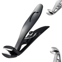 Kingfansion Toenail Clippers For Senior Men, Sherum Nail Clippers For Seniors Under $10, Senior Toenail Clippers Thick & Long Reach, Large Angled Head Toenail Clippers With Wide Opening (Black)