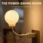 Under 5 Price Drop Alert Kingfansoni Light, Usb-Powered Voice Moon Night Light, Energy-Saving Plug-In Moon Led Lamp, Voice Activated Night Light Gift with 3 Color Temperature Dimming 1pc