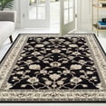 thumbnail image 1 of Kingfield Traditional Floral Indoor Area Rug, 4' x 6', Black, 1 of 5