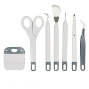 Kingfinger Craft Vinyl Weeding Tools Set Weeding Kits for Cricut/Silhouette/Siser/Oracal 631 651 751 Vinyl,7pcs Gray