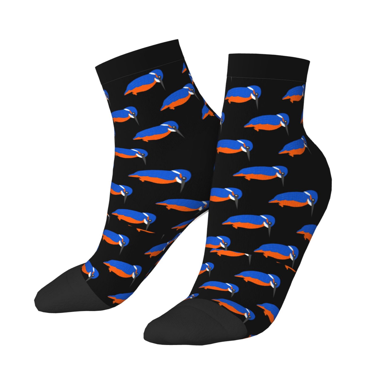 Kingfisher Design (4) Socks for Women Men Colorful Novelty Crew Socks