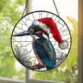 thumbnail image 1 of Kingfisher Glass Suncatcher, Bird Window Decor, 3.5 in, 1 of 3