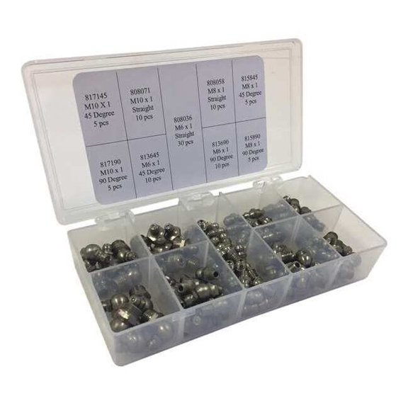 Kingfisher Grease Fitting Kit,Metric Type GFD8600