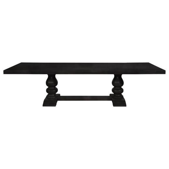 Kingfisher Lane 123-Inch Extension Dining Table in Distressed Noir