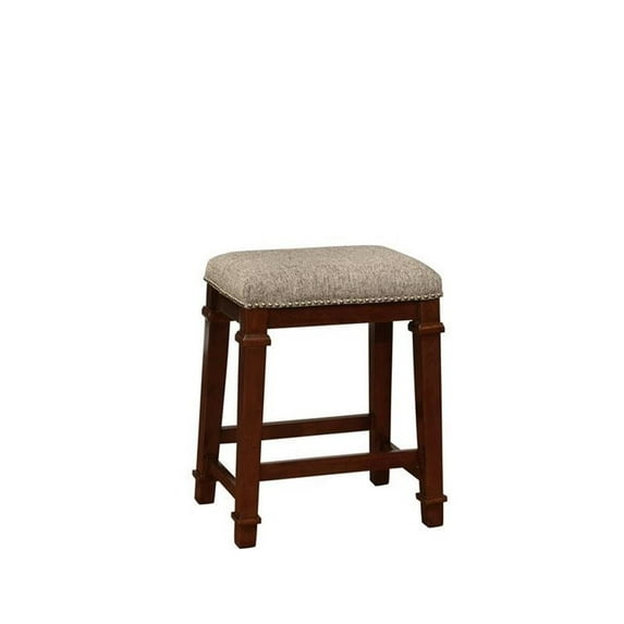 Kingfisher Lane 24" Counter Stool in Brown Tweed