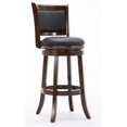 thumbnail image 1 of Kingfisher Lane 30" Upholstered Wood/Faux Leather Swivel Bar Stool in Cappuccino, 1 of 7