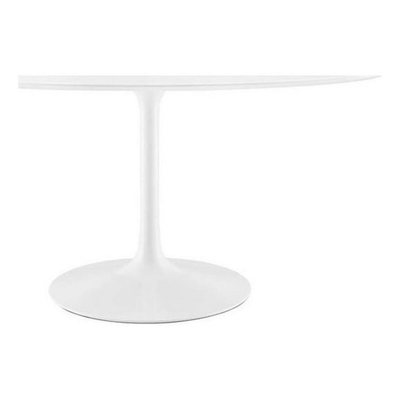Kingfisher Lane 35" x 60" Oval Modern Wood Dining Table in White