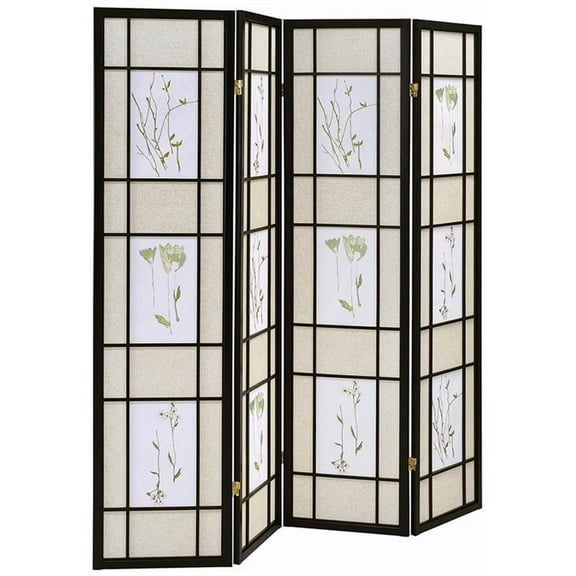 Kingfisher Lane 4 Panel Floral Room Divider