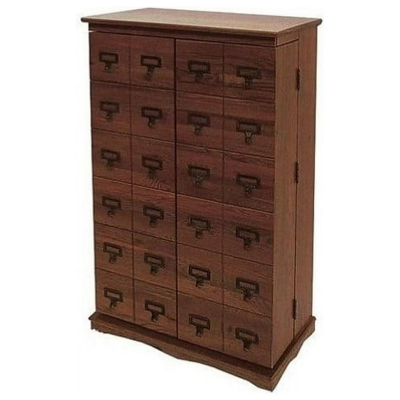 Kingfisher Lane 40" Library Style Multimedia Storage Cabinet in Walnut