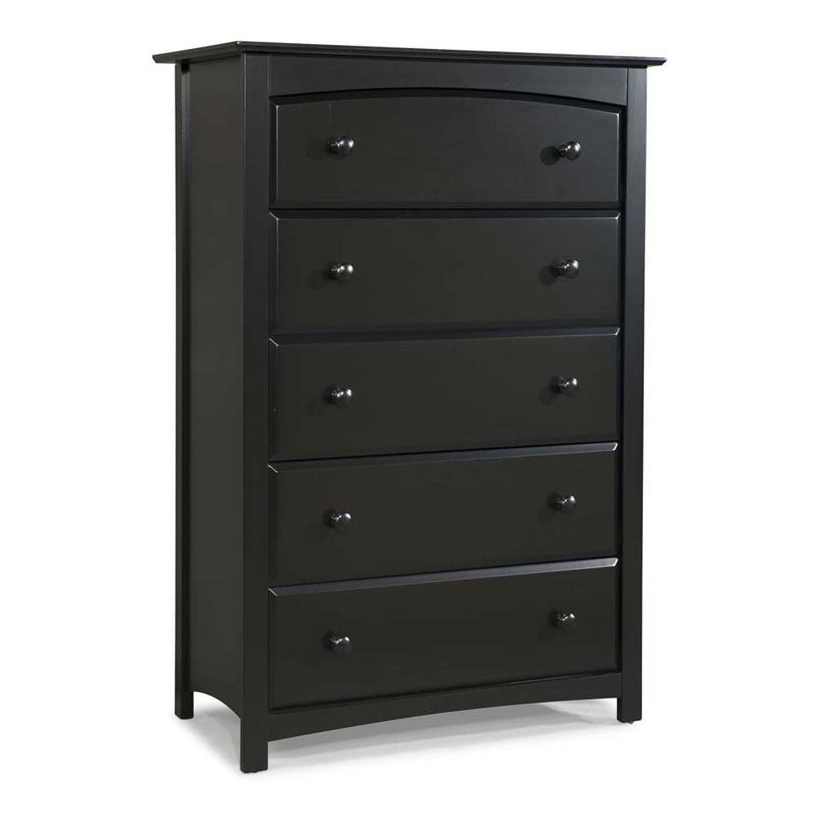 Storkcraft Kenton Sleek Black 5-Drawer Nursery Dresser