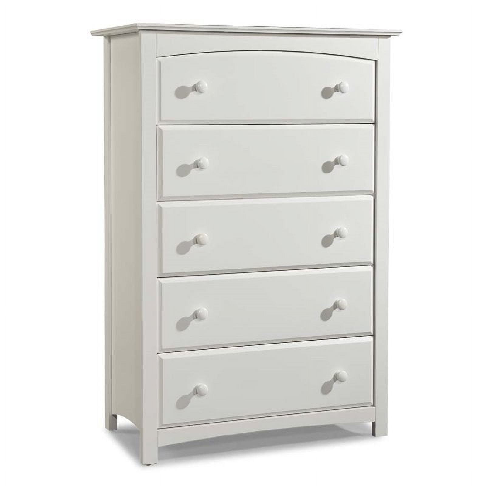 Kenton White 5-Drawer Highboy Nursery Dresser