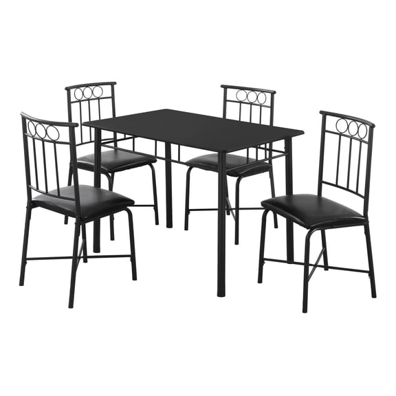 Kingfisher Lane 5 Piece Dining Set in Black
